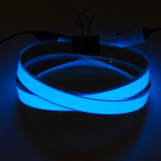 Голубая электро-люминесцентная лента, 1 метр