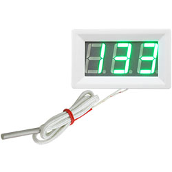 Термометр на термопаре зеленый от -30 до +900 градусов, белый корпус