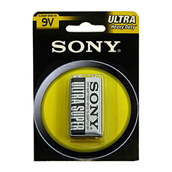 Батарейка 6F22 (Крона) Sony New Ultra Cardon Zinc Battery 9V