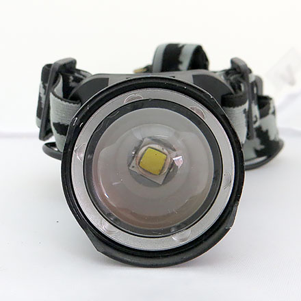 Фокусируемый наголовный фонарь на CREE XM-L T6, 900 люмен,чёрный