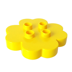 Большой цветок жёлтый — деталь конструктора, совместимая с Лего дупло