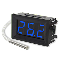 Термометр на термопаре синий от -30 до +800 градусов, чёрный корпус