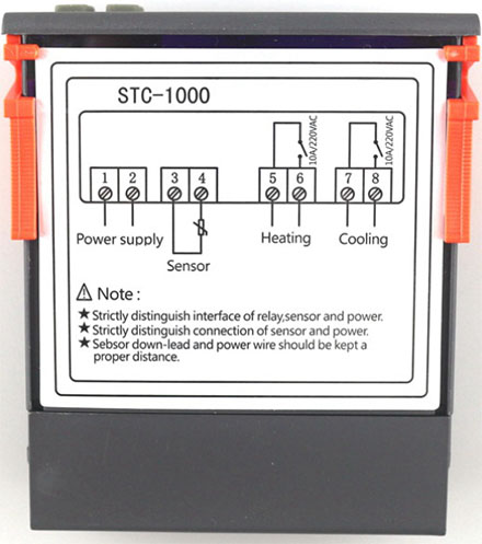 Термостат STC-3000 на нагревание/охлаждение, питание 220 вольт