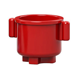 Красная кастрюля – деталь конструктора Лего дупло