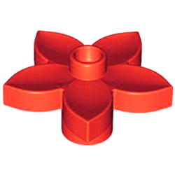 Красный цветочек, совместимый с Лего дупло