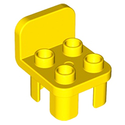 Стул жёлтый – деталь Лего дупло