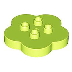 Зелёная округлая деталь конструктора Лего дупло