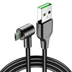 Дата кабель USB-microUSB, угловой 1 метр, быстрая зарядка
