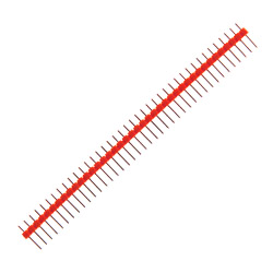 Однорядная линейка 40 pin, папа, 2,54 мм, красный