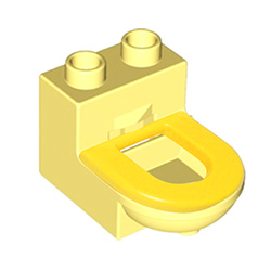 Жёлтый унитаз – детали конструктора Лего дупло