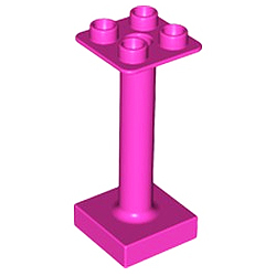 Тёмно-розовая колонна – деталь Лего Дупло