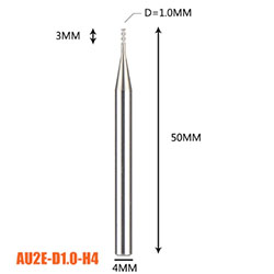 Фреза цилиндрическая, AU2E-D1.0-H4