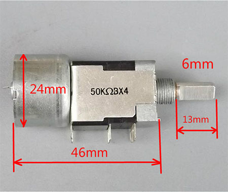 Резистор переменный счетверённый с электроприводом 20 кОм