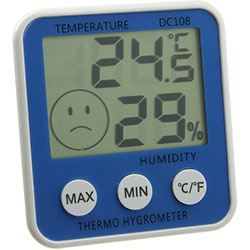 Термометр, гигрометр домашний с часами DC108