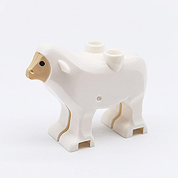 Белая овца — фигурка, совместимая с конструктором Лего