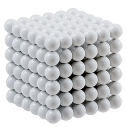 Неокуб белый 216+6 шариков в жестяной коробке
