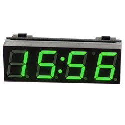 Автомобильные светодиодные часы-термометр-вольтметр зелёные