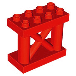 Красная опора моста или башенного крана – детали Лего дупло