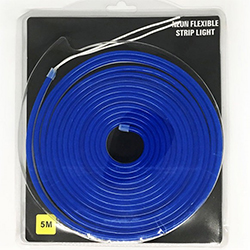 Неоновая светодиодная лента 6х12 мм, синяя, 5 метров
