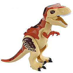 Тиранозавр коричневый – фигурка-конструктор, совместимая с Лего