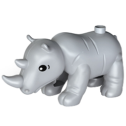 Носорог – фигурка, совместимая с конструктором Лего дупло