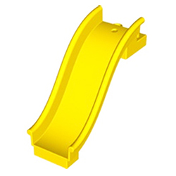 Горка для минифигурок жёлтая, совместимая с конструктором Лего