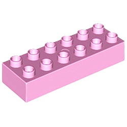 Кубик 2х6 (толстый): светло-розовый цвет, совместим с Дупло