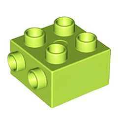 Строительный блок-переходник, совместимый с Лего дупло: цвет лай