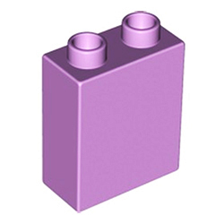 Кубик 2х1 (высокий): сиреневый цвет, совместимый с Дупло