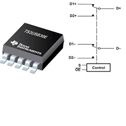 USB мультиплексор (переключатель) TS3USB30EDGSR, MSOP10