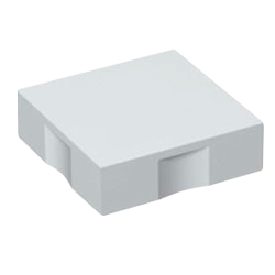 Белая пластина–плашка 2х2, совместима с Lego DUPLO