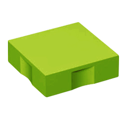 Пластина–плашка цвета лайма 2х2, совместима с Lego DUPLO