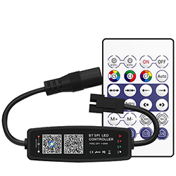 Контроллер музыкальный BT SPI LED для адресных лент, RF канал