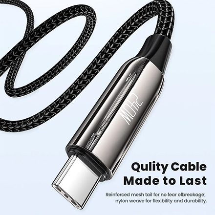 Super PD кабель до 240W, Type-C - Type-C, металлические штекера