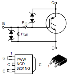 NGD8201NG - IGBT транзистор 20A, 400V, N−канальный