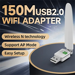 Wi-Fi модуль UW10S с антенной, USB подключение 802.12n