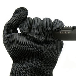 Антипрорезные кевларовые перчатки черные XL
