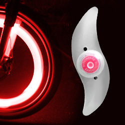 Светодиодный велосипедный красный «катафот» (светилка на колёса)