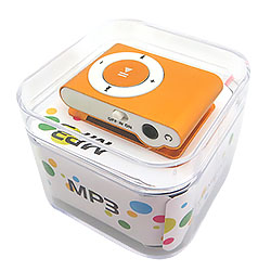 MP3 player плеер оранжевый в коробочке