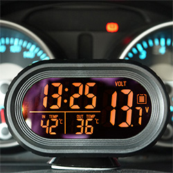 Авто термометр, вольтметр, часы, будильник VST-7009V