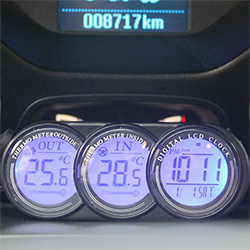 Авто термометр, часы, календарь с двухцветной подсветкой