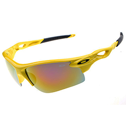 Универсальные очки в спортивном стиле 9053 жёлто-чёрная оправа