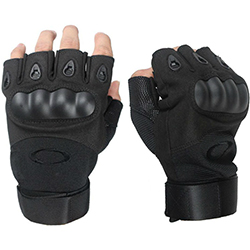 Тактические перчатки без пальцев чёрного цвета, размер L