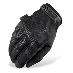 Перчатки тактические Mechanix wear, чёрные с чёрными буквами (L)