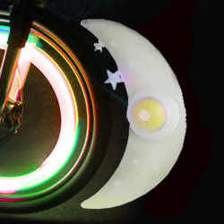 Светодиодный велосипедный RGB «месяц» (светилка-мигалка на колёса)