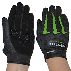 Велосипедные перчатки «Monster energy» (M), чёрные