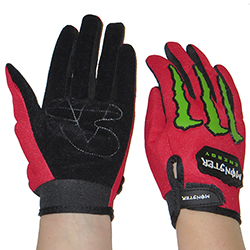 Велосипедные перчатки «Monster energy» (M), красные