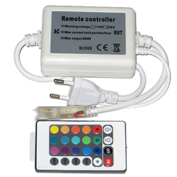 Беспроводной ИК RGB контроллер для светодиодных лент 220 вольт, 24 кн