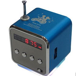 TD-V26 - MP3 плеер + FM радио, голубой