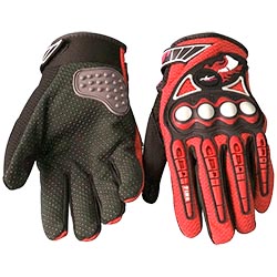 Перчатки PRO-BIKER MCS-23 (вело-, мото спорт), красные, L
